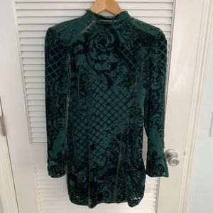 Balmain x H&M Green Velvet Dress